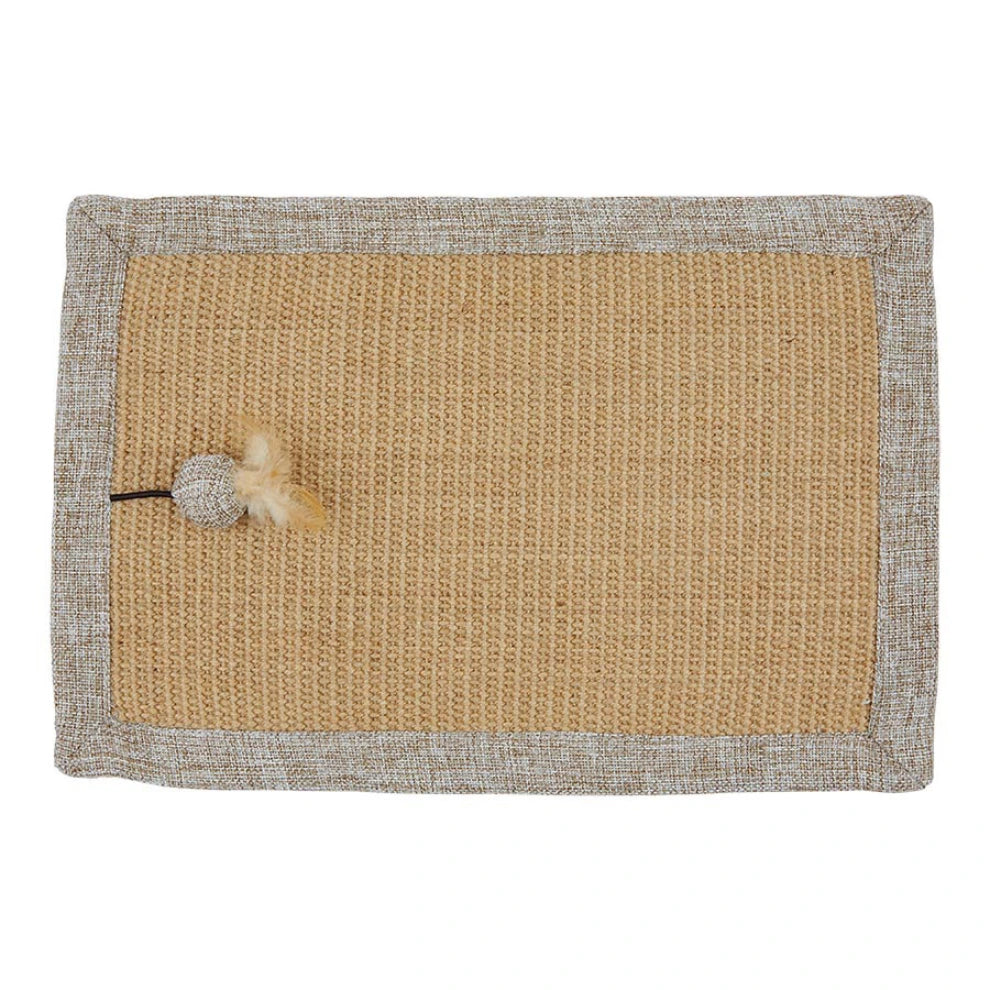 PetsGoodie Natural Jute Cat Scratching Mat Claw Care & Stretching Pad