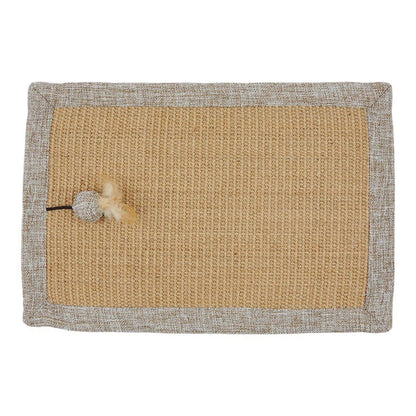 PetsGoodie Natural Jute Cat Scratching Mat Claw Care & Stretching Pad