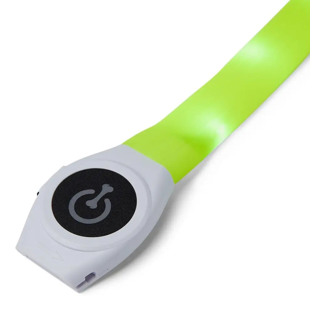 PetsGoodie USB Rechargeable Light Up Dog Collar Yellow Safety Glow Collar”