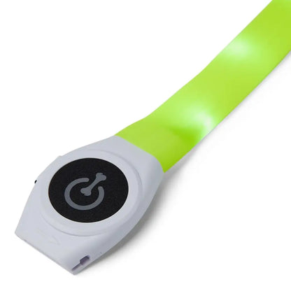PetsGoodie USB Rechargeable Light Up Dog Collar Yellow Safety Glow Collar”