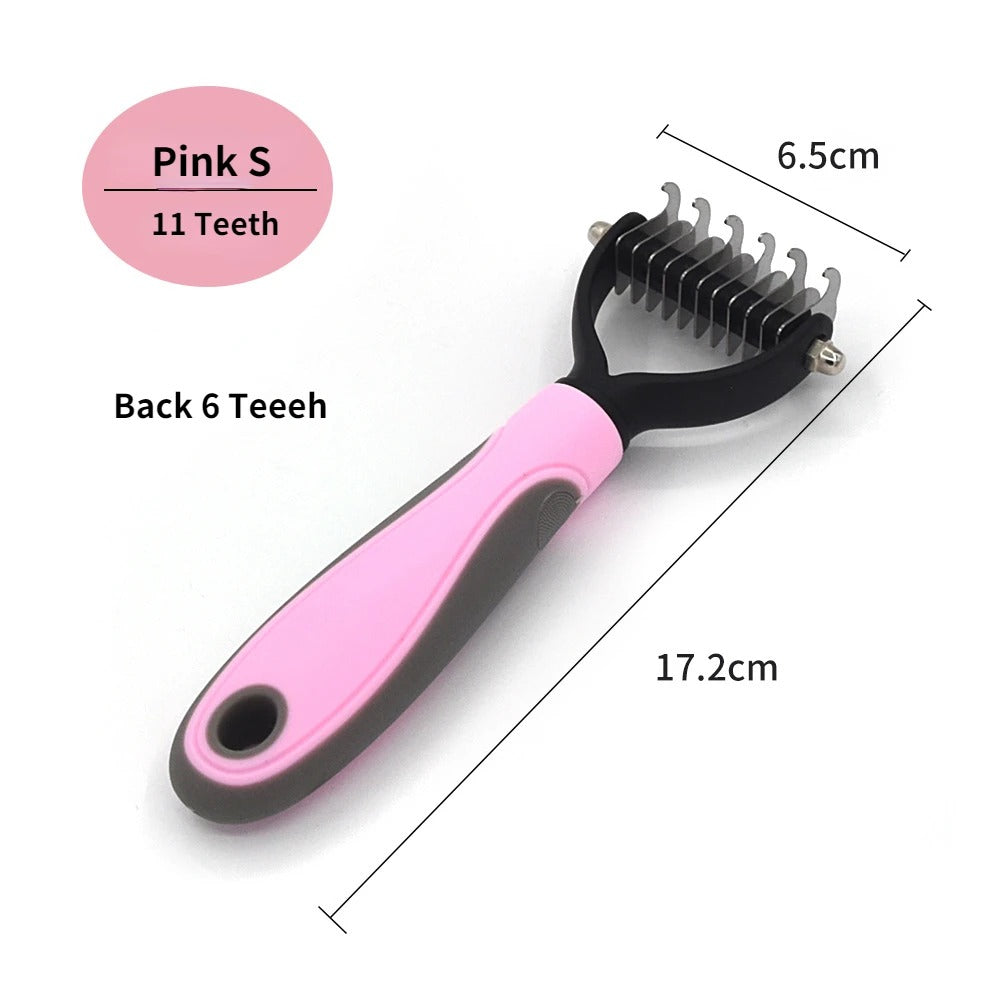 PetsGoodie Professional Deshedding Brush - Stainless Steel Fur Knot Remover for Dogs & Cats