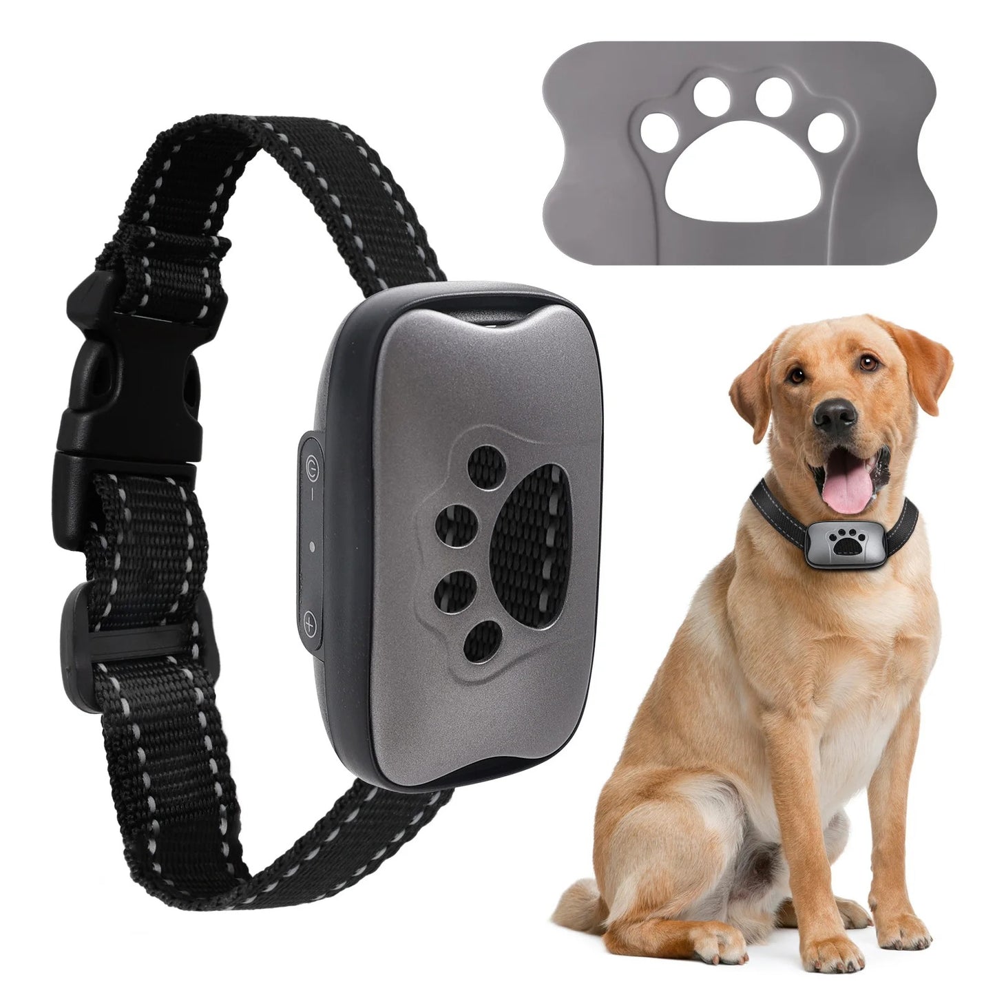 PetsGoodie Anti-Barking Training Collar - USB Rechargeable Ultrasonic & Vibration Bark Control