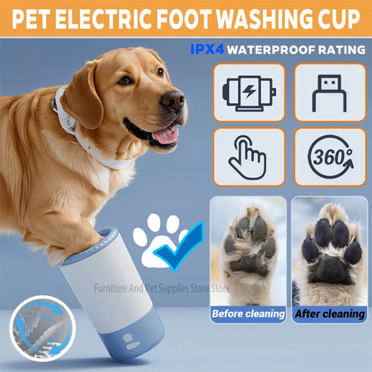 PetsGoodie Automatic Paw Cleaner - Electric Portable Foot Washer for Dogs