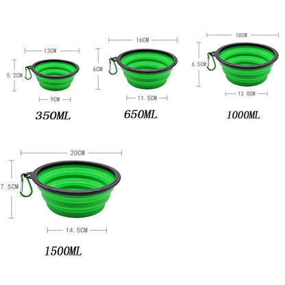 PetsGoodie 2-in-1 Foldable Dog Feeder - Portable Travel Water Bottle & Bowl