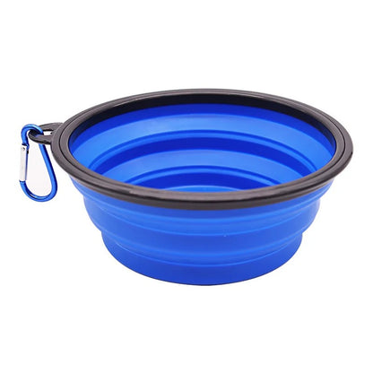 PetsGoodie 2-in-1 Foldable Dog Feeder - Portable Travel Water Bottle & Bowl