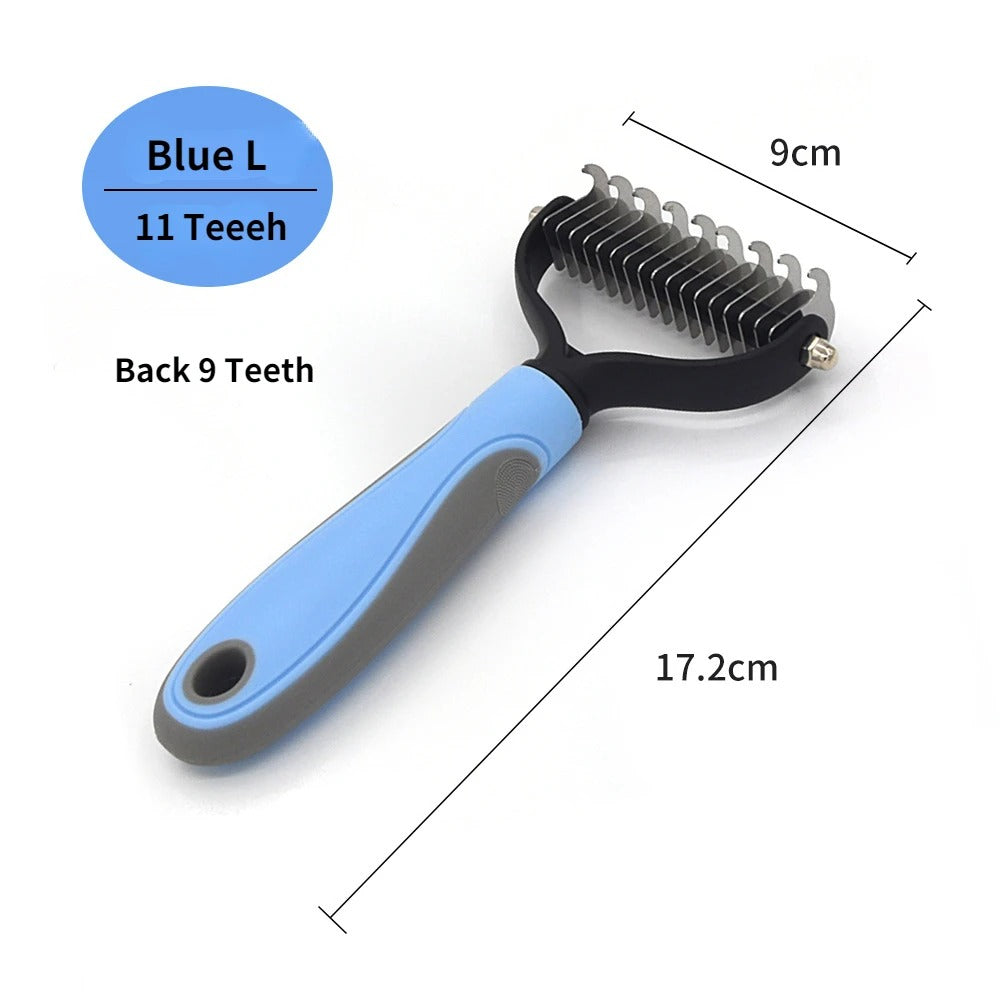 PetsGoodie Professional Deshedding Brush - Stainless Steel Fur Knot Remover for Dogs & Cats