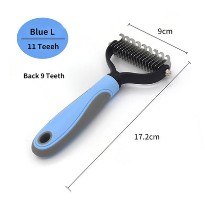 PetsGoodie Professional Deshedding Brush - Stainless Steel Fur Knot Remover for Dogs & Cats