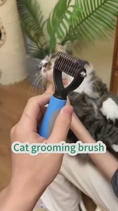 PetsGoodie Professional Deshedding Brush - Stainless Steel Fur Knot Remover for Dogs & Cats